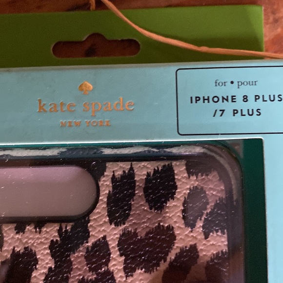 Kate Spade Leopard Print Kitty Cat IPhone 8 Plus - IPhone 7 Plus Snap Case - Picture 4 of 16